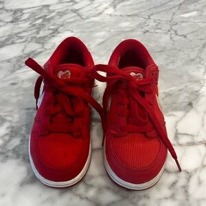 Nike Low Dunk "Valentines Day" Kids Red Sneakers